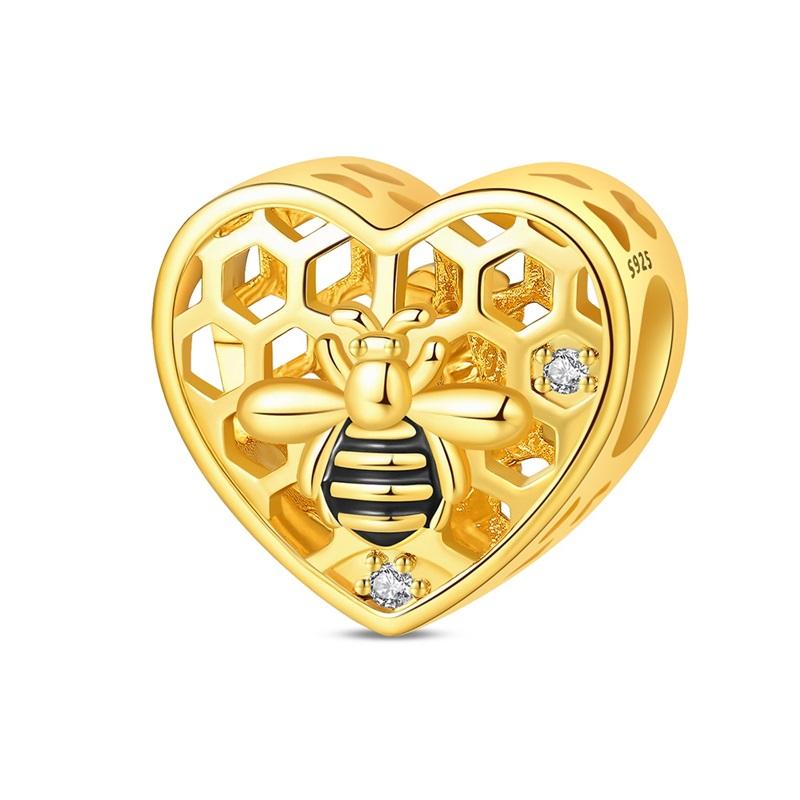 925 Silver Golden Series Cross Star Moon Charms Beads For Women Fit Bracelet DIY Birthday Party Jewelry Gifts