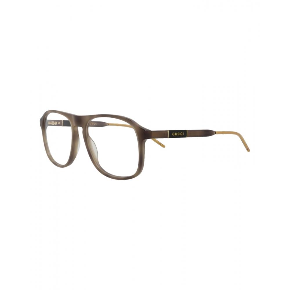 Gucci Aviator Frame Acetate Optical Frames Havana Havana Transparent