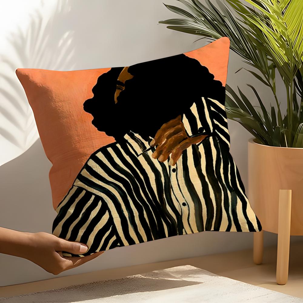 Abstract Figure Lines Girl Sofia Pillow Case Linen Cushion Covers For Decorative Sofa Home Pillows Case Car Chair Pillows Cases