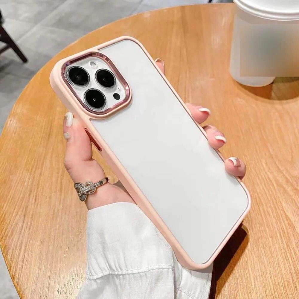 

Фиолетовый чехол ярких цветов для iPhone 15 13 14 11 12 Pro Max, чехол для iPhone XR XS X 7 8 14 15 Plus SE, прозрачный чехол с гальваническим покрытием For iPhone 13Pro Max