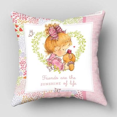 Povlaky na polštáře Sarah Kay s kreslenými povlaky na polštáře Dekorativní polštáře na pohovku, dekoraci do auta Povlak na polštář