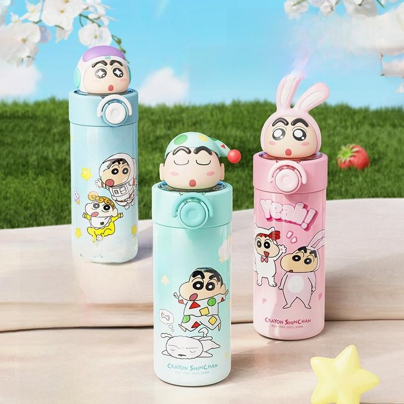 Crayon Shinchan Kids Insulated Travel Mug With Straw Lock For School And Outdoor Use