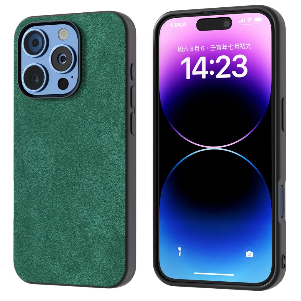 For iPhone 16 Pro Max Case PU Leather PC TPU Hybrid Phone Cover