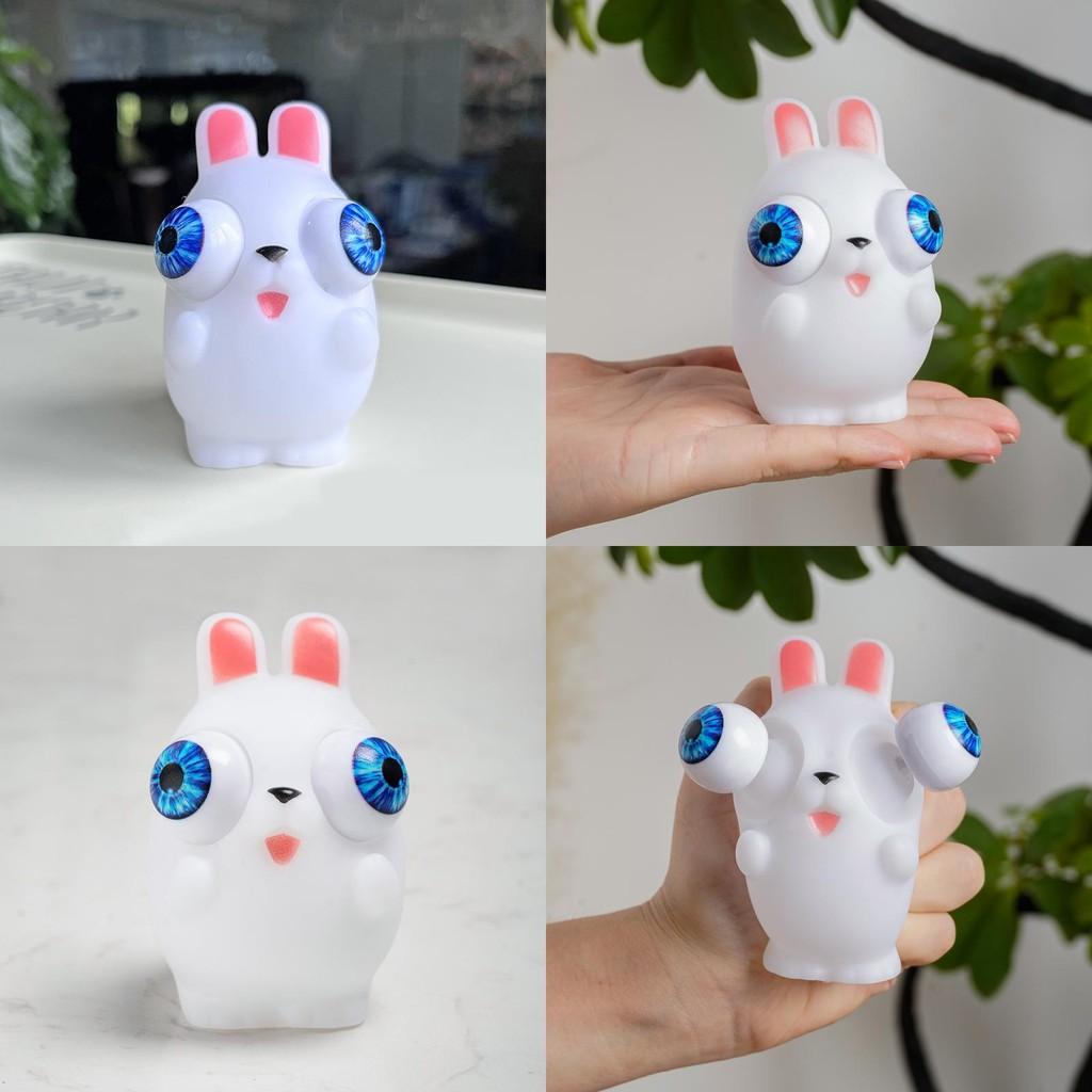 Small Bunny White Stress Relief Toy Tpr Material Hand Brain Development Gift