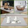 2Pcs Thicken Microfiber Dish Drying Mat Quick Dry Absorbent Dish Drainer Tableware Drying Pads for Kitchen Counter Under Sink