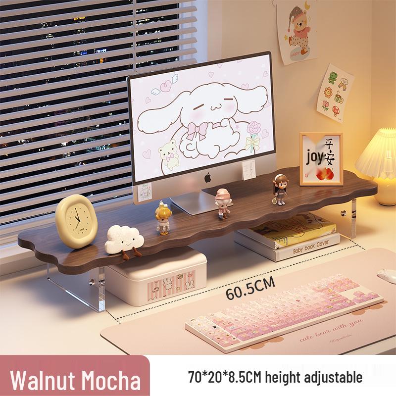 Monitor Riser and Keyboard Tray Combo Stand