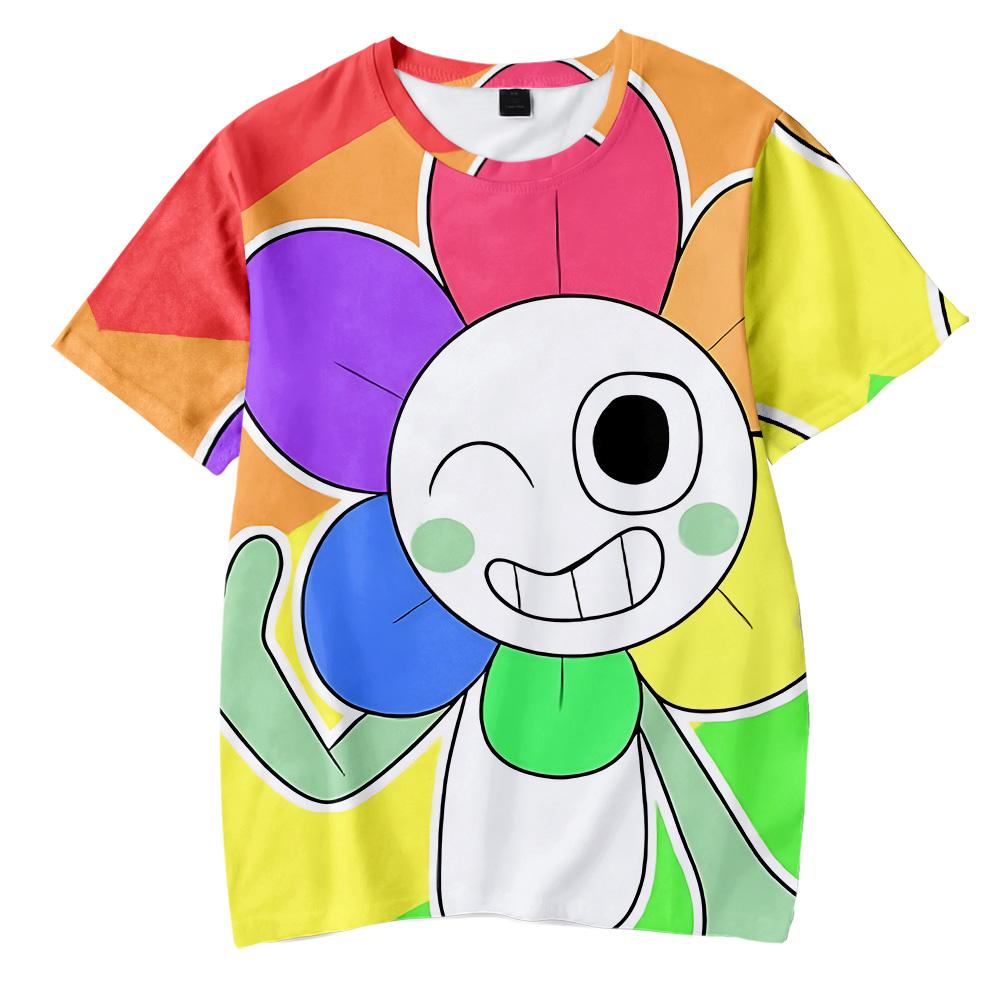 Dandy's World Anime Tričko Krátký rukáv Ležérní Nové Dámské Pánské Cosplay Kostým Módní Barevné Potisk Pohodlné Tričko