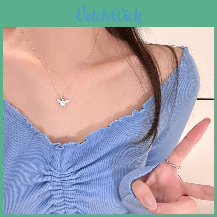 Exquisite Angel Crown Necklace For Women Alloy Material Beautiful Design