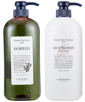[Standard Set] LebeL Natural Hair Soap with SW (Seaweed 720ml) & Natural Hair Treatment with RP (Rice Protein 720g) 2-Pack Assortment