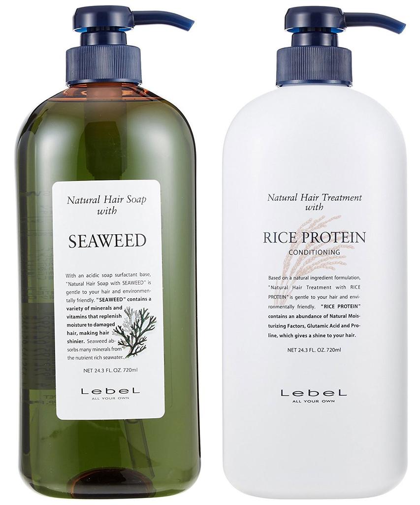 [Standard Set] LebeL Natural Hair Soap with SW (Seaweed 720ml) & Natural Hair Treatment with RP (Rice Protein 720g) 2-Pack Assortment