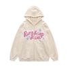 Men's And Women's Casual -color Zipper Hoodie, Men's Trendy Letter-printed Hoodie Jacket