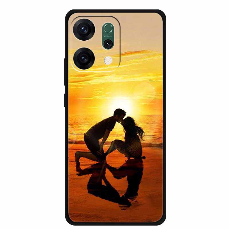 For Oppo Reno 14 5G Phone Case 6.59" Fashion Luxury Casing Black Silicone Soft Back Cover For Oppo Reno 14 Shockproof Capa Funda
