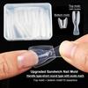 Original Sandwich Nails Dual Forms 60Pcs Nail Mold For Quick Salon Manicure Professional Use