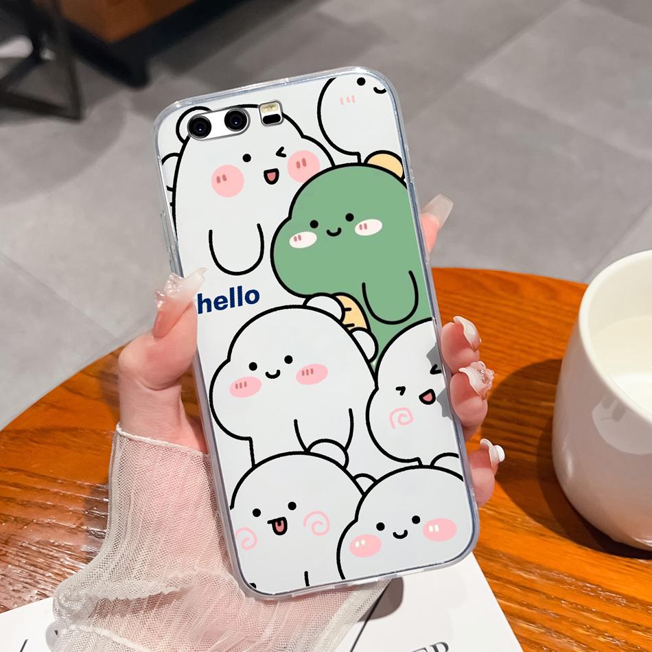 Per Huawei P10 Lite P10 Plus Custodia per Telefono Stile Casual Fantasie Silicone Morbido TPU Trasparente Leggera Copertura Per Huawei P 10+ Funda