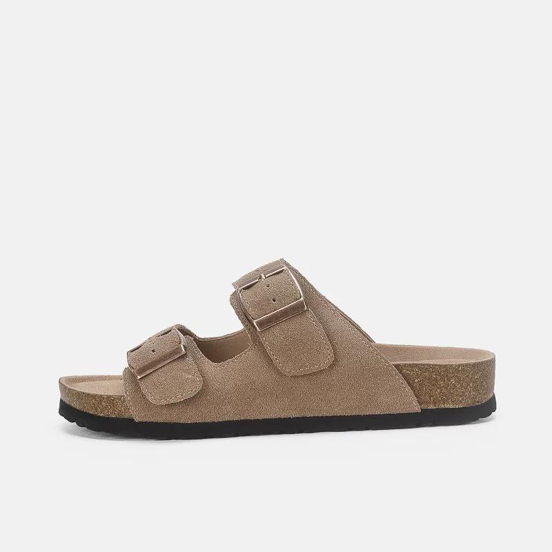 

Тапочки женские кожаные ретро рыбацкие туфли сандалии женские летние повседневные универсальные слово с пляжными сандалиями 42