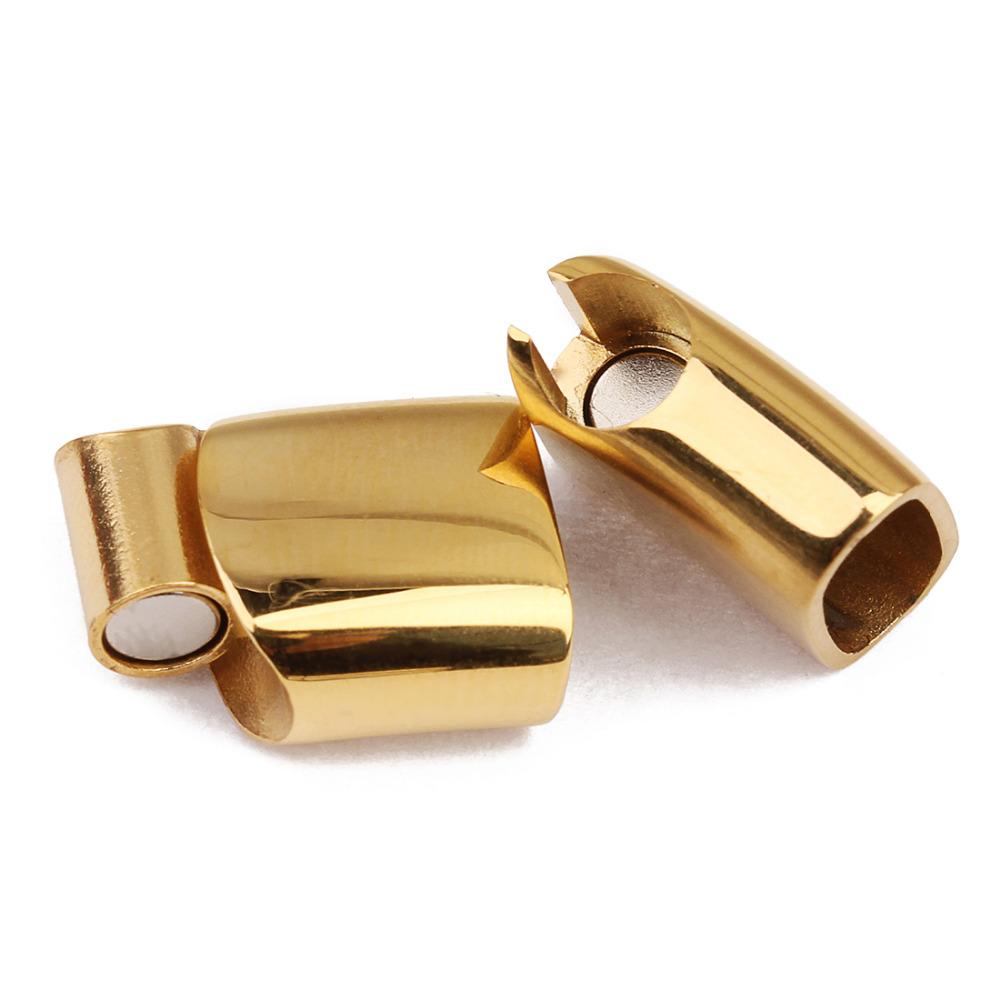 1pc Stainless Steel Magnetic Clasps Connector Leather Cord Magnet Lace Buckle Bracelet End Caps Bracelets Findings Jewelry