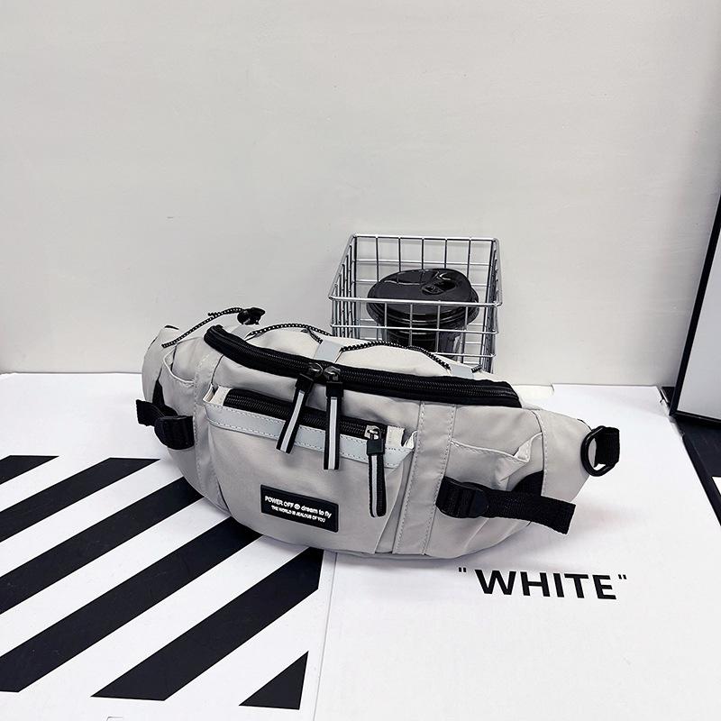 

Спортивная маленькая сумка-саше 2025 ранняя весна новая иностранный стиль на плечо сумка-мессенджер корейская версия велосипедная нагрудная сумка поясная сумка сумка для отдыха тренд серый