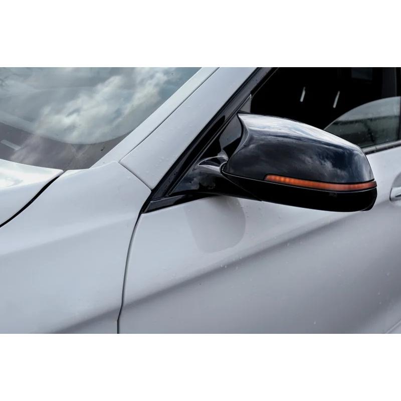 For BMW 5 Series F10 F11 F18 LCI Side Mirror Cover Caps Glossy Black 2014-2016