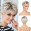 Womens Short Straight Wig Black Side Part Fluffy Natural Look Fashion