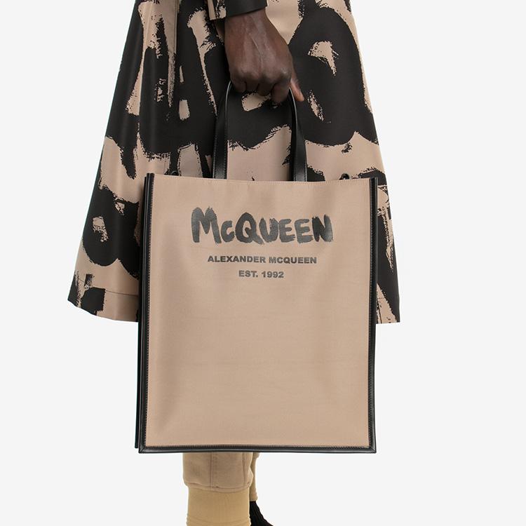 New Alexander McQueen Polyester Handbag, Shoulder Bag, Crossbody Bag Men's Brown 668591-1AAHI-9581