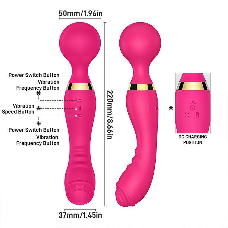 Powerful Wand Vibrator for Woman 28 Vibration Dual Motors AV Magic Wand Dildo G Spot Massager Clitori Stimulator Adult Sex Toys