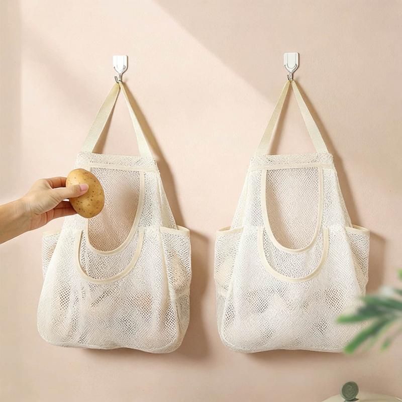 No-Drill Kitchen Trash Bag Storage Hanging Bag Wall-Mounted Multi-Functional Organizer Home Storage Bag