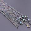 50/60cm Wholesale Stainless Steel Rolo Link Chain Necklaces For Women Men Accessories 10/20/30pcs/Lot Metal Necklace DIY Jewelry