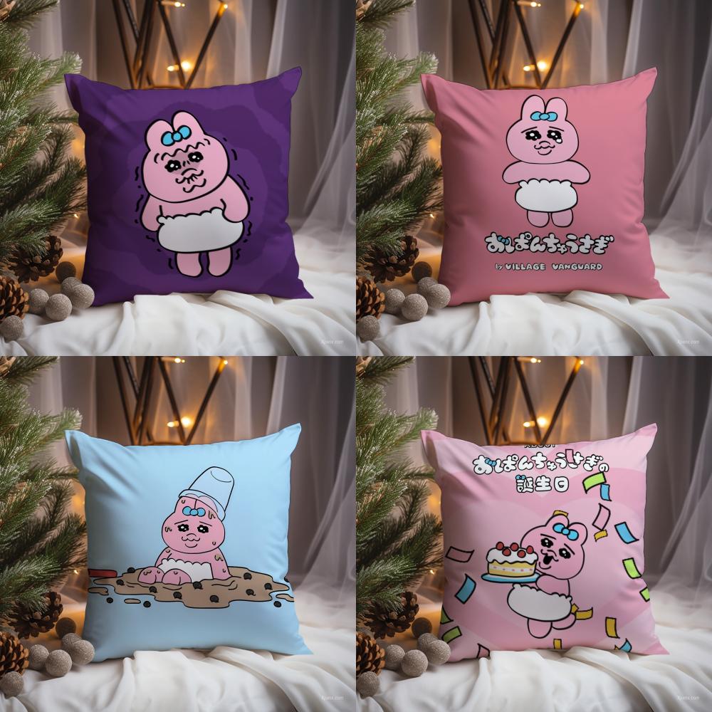 Kawaii O-Opanchu Usagi Kissenbezug Premium Komfort Wendbare Kissenhülle -Zwei in Einem Design für Jeden Raum & Autoinnenraum