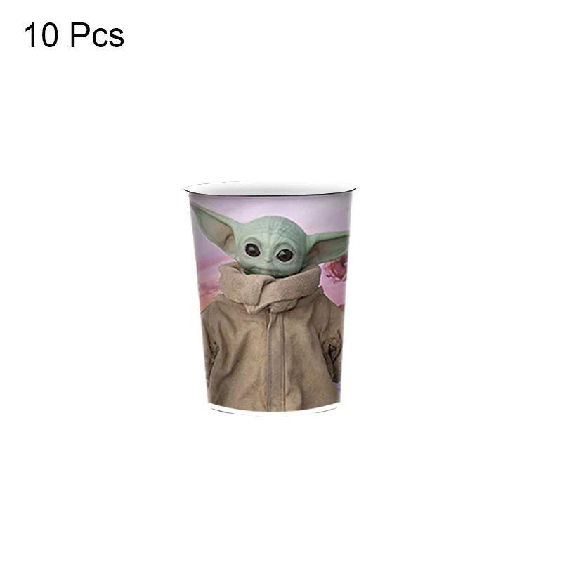 Decoración Suministro Fiesta Cumpleaños Tema Yoda Niños Con Platos Vasos Pancarta Globos**