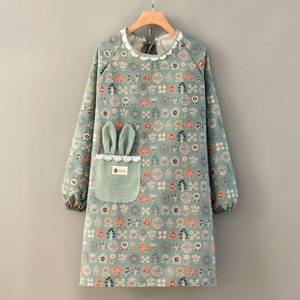 Cotton Cooking Apron Cute Plants Pattern Household Apron New Baking Overalls  Kitchen Accessories