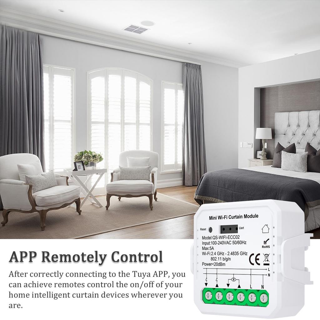Tuya ZigBee Curtain Module Home Intelligent Appliance Curtain Module Mobilephone APP Remotely Control Compatible Alexa  Home