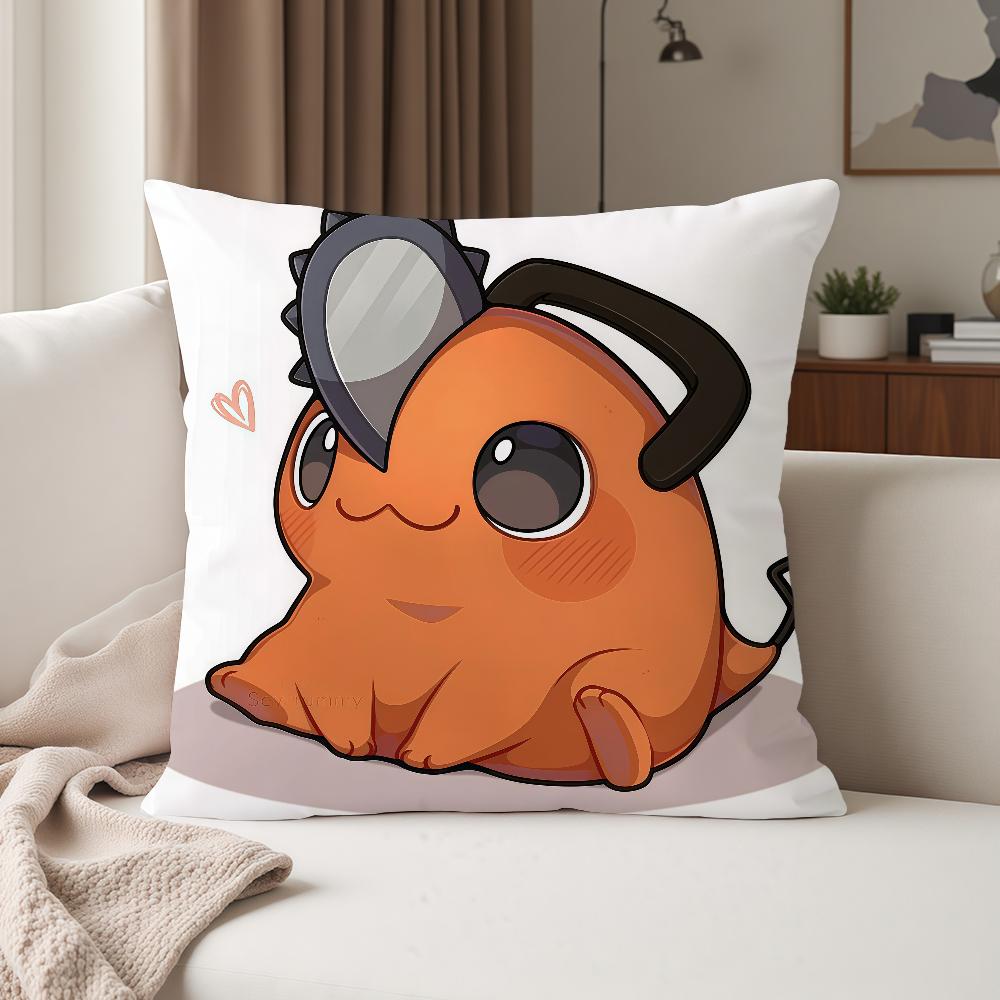 Anime C-CHAINSAW M-MAN Pochita Pillow Case Suitable For Bedrooms Living Rooms Cars Home Decoration 12x12Inch