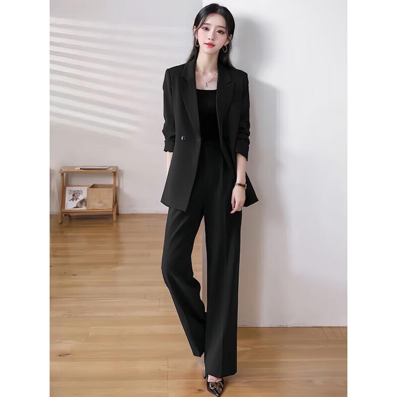 Schwarzes Business-Anzug-Set für Damen