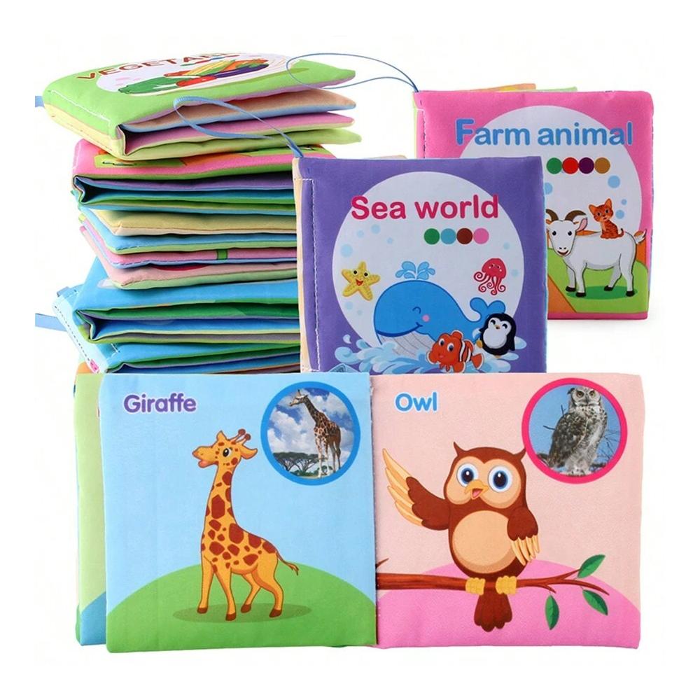 Cloth Books Baby Toys, Colorful Fabric Baby Learning Books Touch And Feel Crinkle Sounds For Holidays