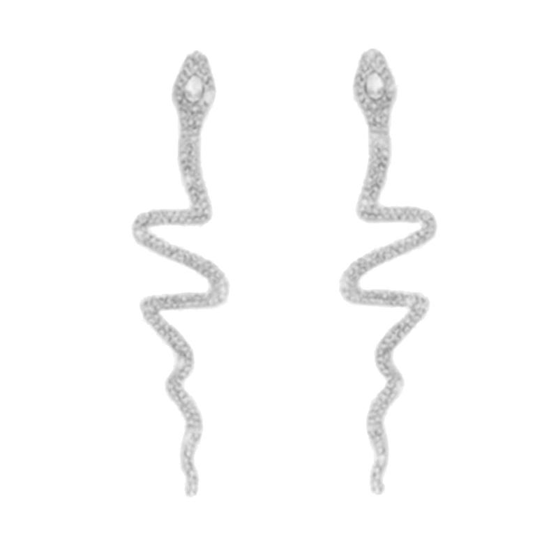 Unique Snake Shaped Earrings Stylish Snake Pattern Earrings Sturdy Alloy Ear Studs Perfect for Casual Outfits 1