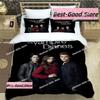 Vampire Diaries Damon Salvator Bedding Set Printed Bed Set With Pillowcase Duvet Cover Soft Single Double Queen Super King Size