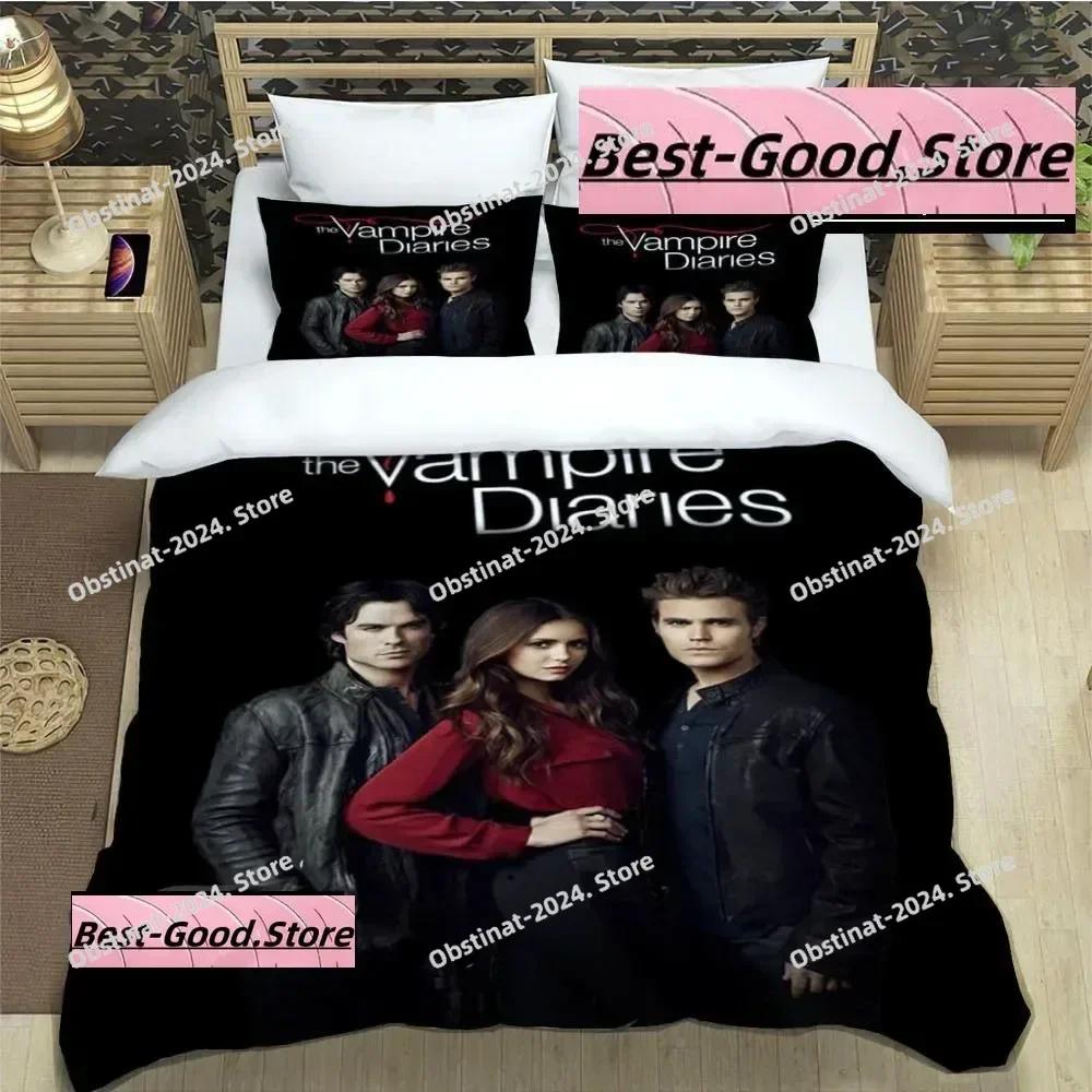 Vampire Diaries Damon Salvator Bedding Set Printed Bed Set With Pillowcase Duvet Cover Soft Single Double Queen Super King Size