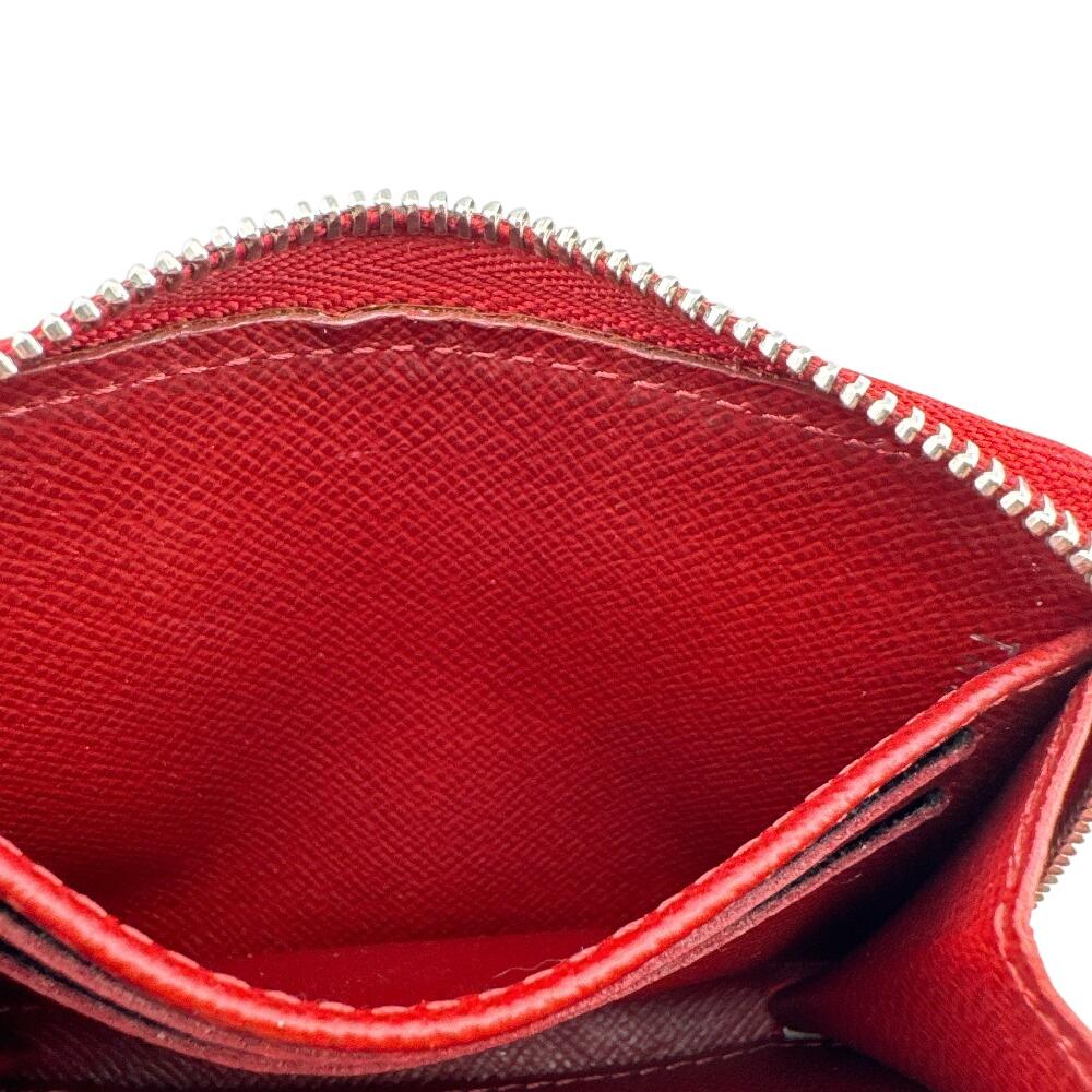 LOUIS VUITTON M6015M Card Case Epi leather Zip around purse Coin case Red leather Used