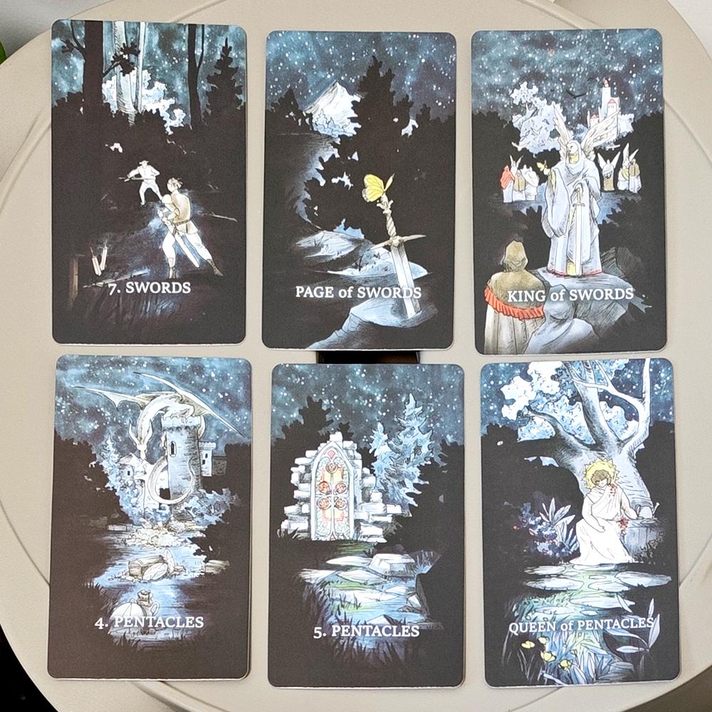 The Endless Tarot Deck 80 Hand-Drawn Panoramic Cards 10.3 X 6 Cm Seamless Landscape Fantasy Tarot
