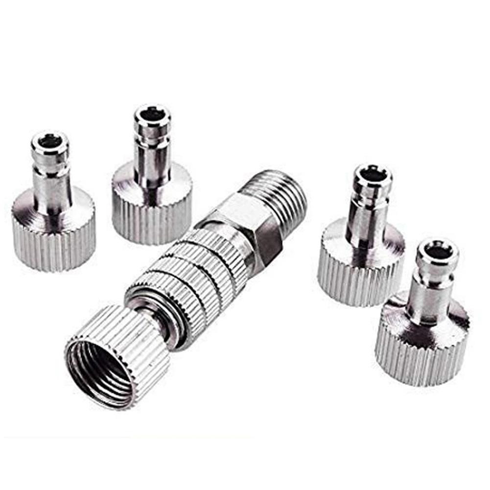 Quick Release Fitting Adapter Set for Airbrush with 5 Male and Female Connectors for Convenient Airbrush Changes