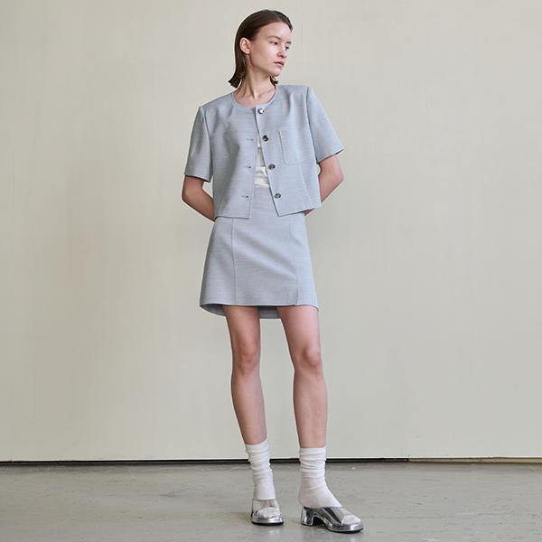 ATELIER NAIN Irene High Waist Mini Set-Up Skirt(Sk-4926)