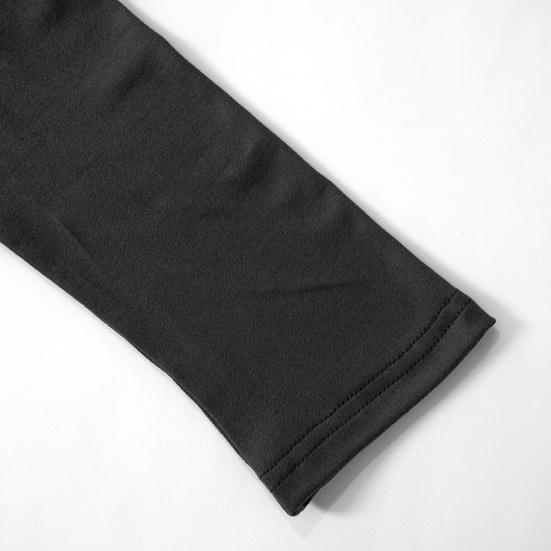 Damen-Clubkleid, elastisch, dünn, schmal geschnitten, schulterfrei, plissiert, einfarbig, langärmelig, Etuikleid, Party, über dem Knie, Länge, Minikleid