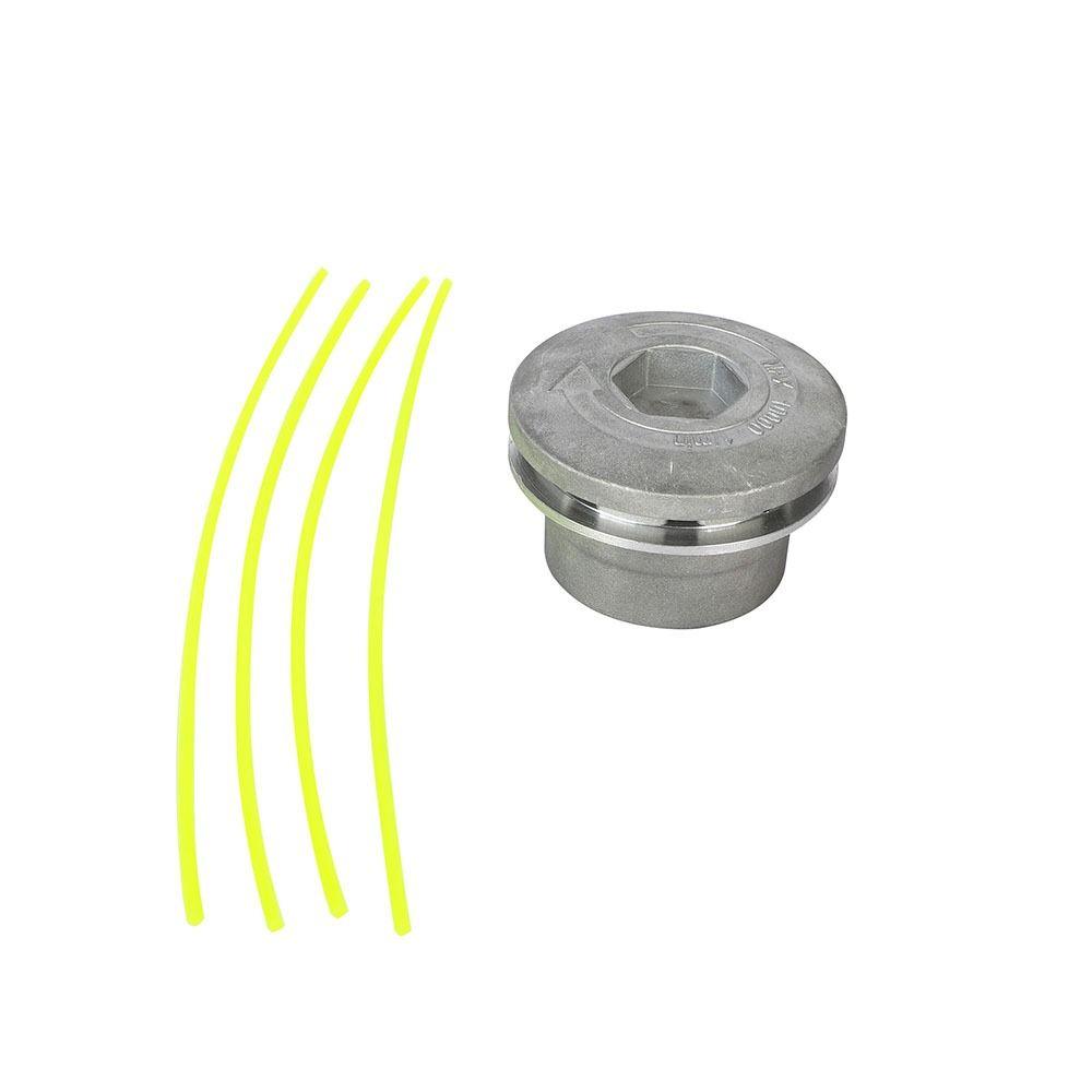 1 Stück Langlebiger Rasentrimmerkopf mit 4 Fäden für Rasenmäher Aluminium-Freischneiderkopf Silber Universeller Rasenschneidekopf