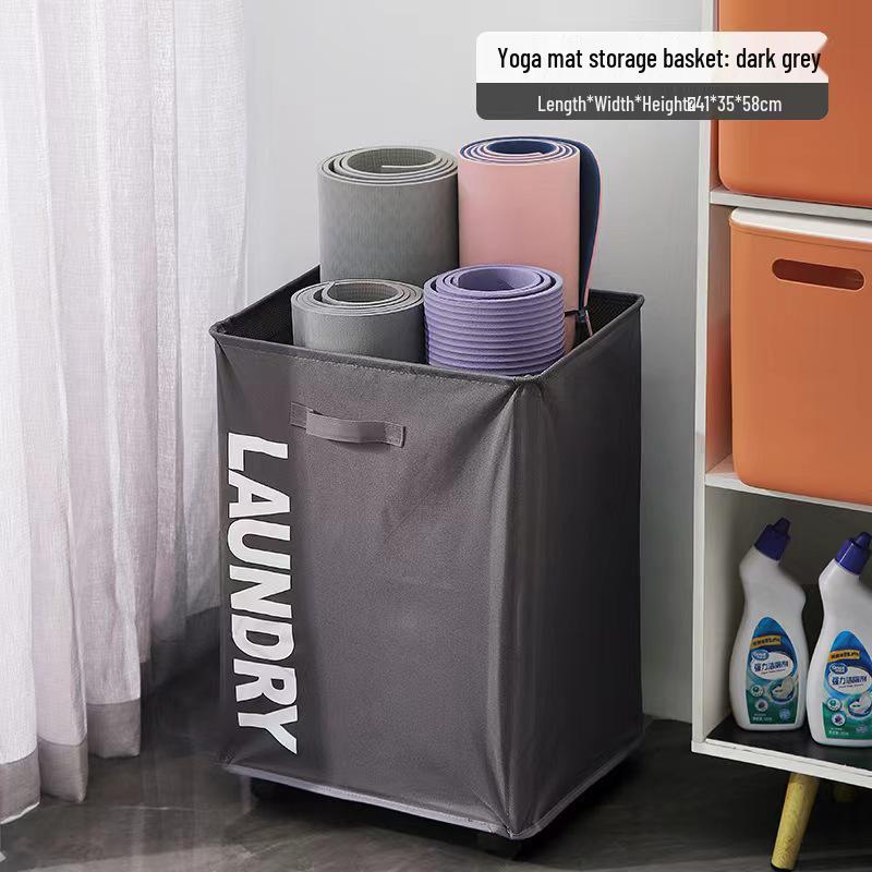Rolling Oxford Cloth Laundry Basket - Japanese Style, Storage for Clothes, Dirty Laundry & Yoga Mats