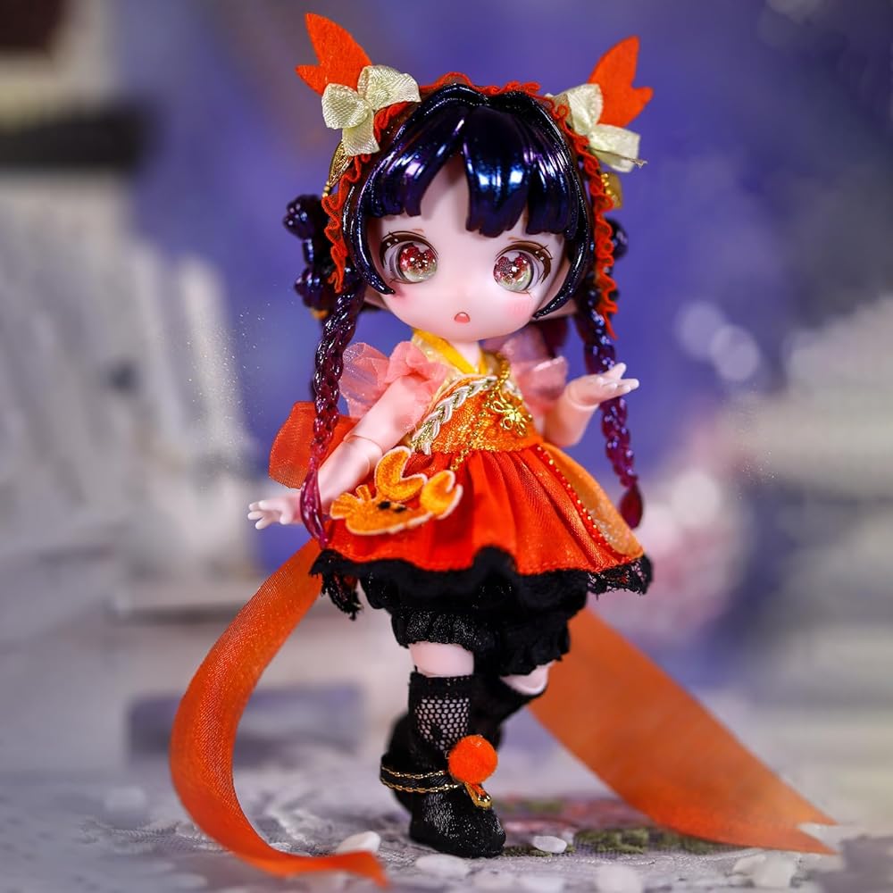 ICY Fortune Days BJD Doll 13cm Anime Style Gift Set Decorative DIY Exercise Collection for Girls 8+ Constellation Cancer