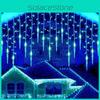 Warm White Led Icicle String Lights Waterproof Christmas Outdoor Decor 3.5m