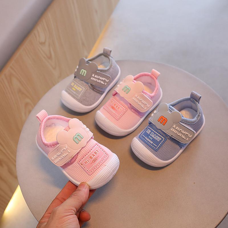Cartoon Baby Call Shoes For Boys Girls Soft Sole Cotton Canvas Toddler Walkers For Summer Spring Fall