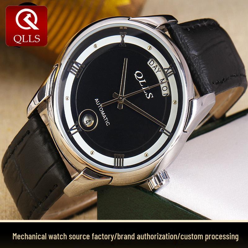 QLLS Qiluoshi Automatic Swiss-Certified Trendy Business Calendar Watch
