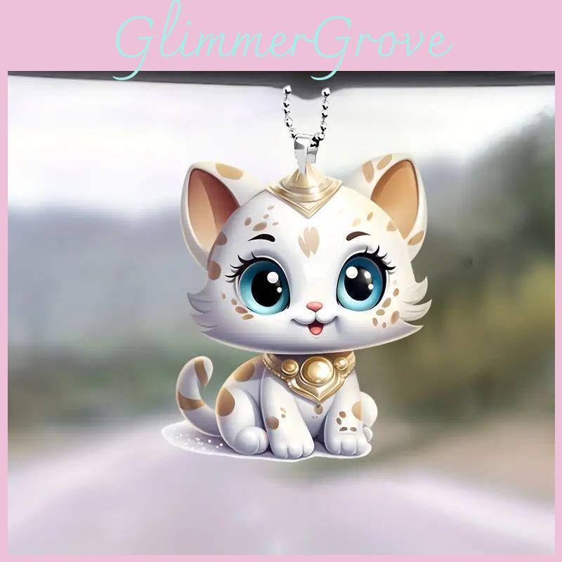 Charming Acrylic Animal Hanging Ornament For Car Interior Decoration In Vibrant Style