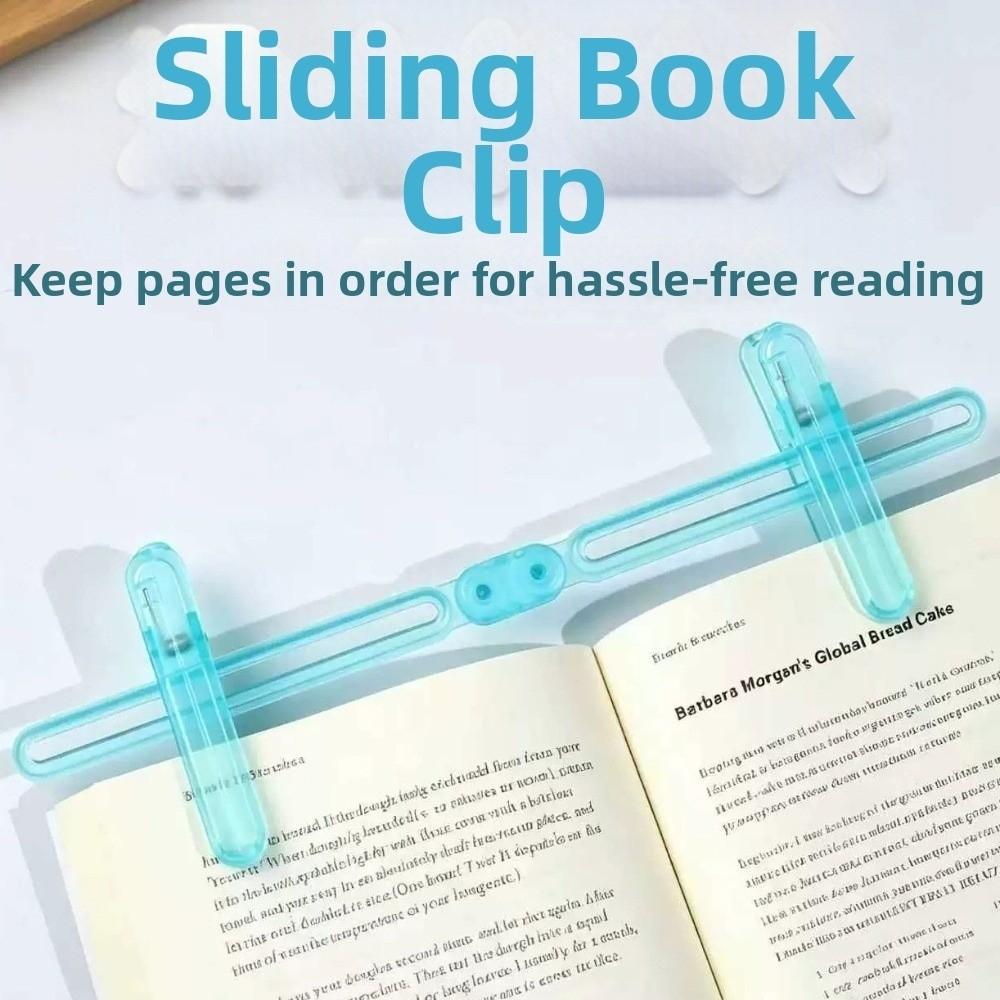 Slidable Book Page Holder Multi-functional Creative Reading Book Clip Portable Adjustable Books Fixed Clip Reading Aid